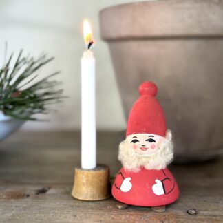 Retro julepynt - Nisse Stage i træ - Retro Byguldbrandt