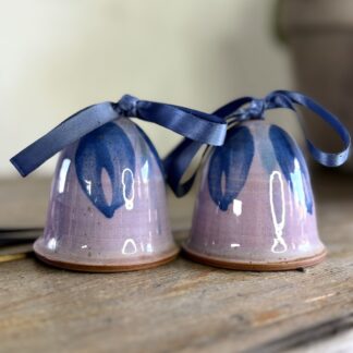 Retro julepynt - juleklokke - Retro Byguldbrandt