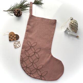 DIY kit julestrømpe med Sashiko broderi - Byguldbrandt